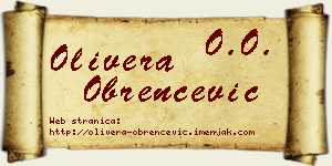 Olivera Obrenčević vizit kartica